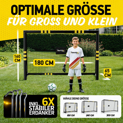 Racetex Fussballtor für Garten Kinder Erwachsene - 180x120cm