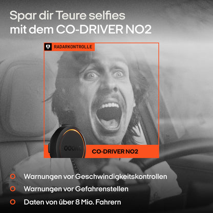 OOONO Co-Driver NO2 Verkehrsalarm mit CarPlay und Android Auto