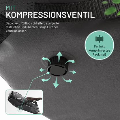 BIKEPACK Bikepacking Satteltasche für Gravelbike & Rennrad - 15L