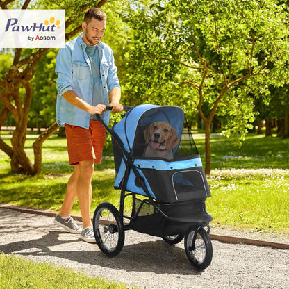 PawHut Hundewagen klappbar bis 20kg für Hunde & Katzen - Blau