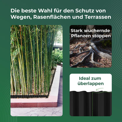 Novatool Wurzelsperre 3,5 x 0,6 m, 2 Stück, Rhizomsperre, schwarz
