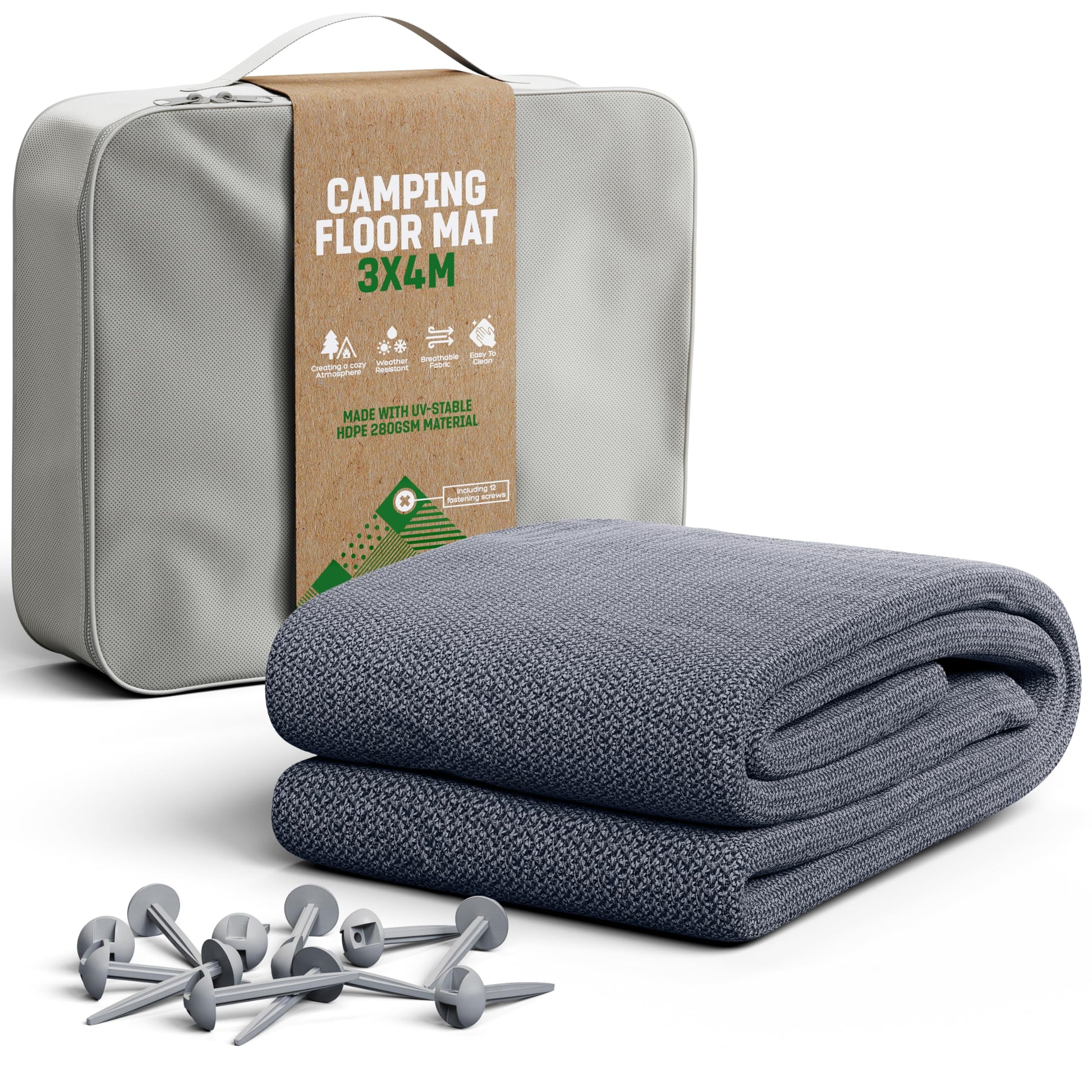 GardenGloss Vorzeltteppich 300x400 cm - Campingteppich wetterfest