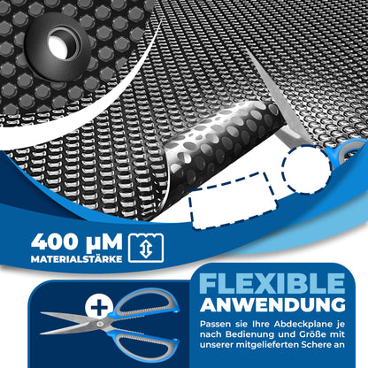 KESSER® Pool Solarabdeckplane Solarfolie – Rechteckig 600x400cm