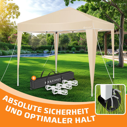 KESSER Pop-Up Faltpavillon 3x3m Gartenpavillon – Beige