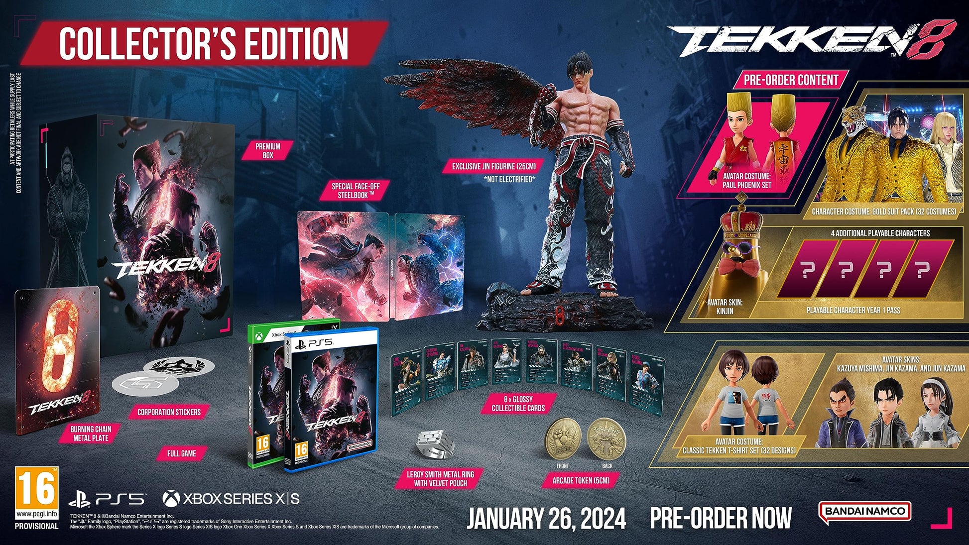 Tekken 8 Collector's Edition – PlayStation 5 Kampfsport Videospiel. Sammlerbox. Kampfspiel für PS5.