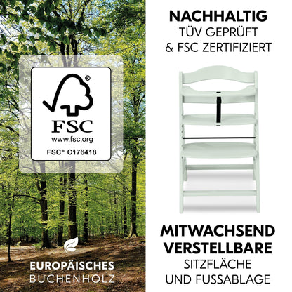 hauck Alpha+ Newborn Set Babyhochstuhl 2in1 Bouncer - Mint