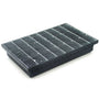Bielbet Schuhabstreifer Set mit Maschenrost, verzinkt, 58,5 x 36,5 cm und begehbarer Bodenwanne