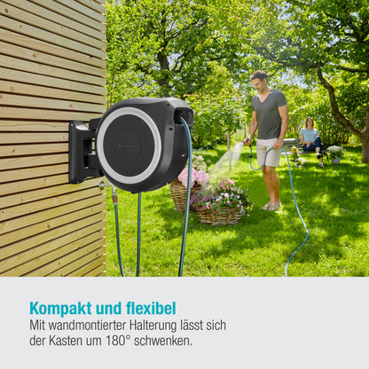 Gardena Wand-Schlauchbox RollUp XL, weiss, inkl. 35 m Schlauch