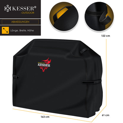 KESSER Grillabdeckung 600D Oxford wetterfest 163 x 61 x 122 cm schwarz