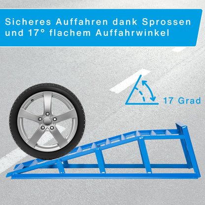 cartrend Kfz Auffahrrampen-Set, bis 225 mm Hebehöhe