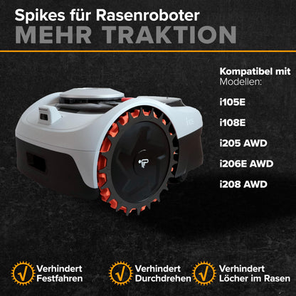 ROBO CLAWS Edelstahl Spikes für Navimow i Serie Mähroboter, schwarz