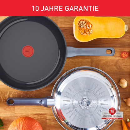 Tefal Duetto On Pfannen-Set 3-tlg. 20/24/28 cm Go Ceram Edelstahl