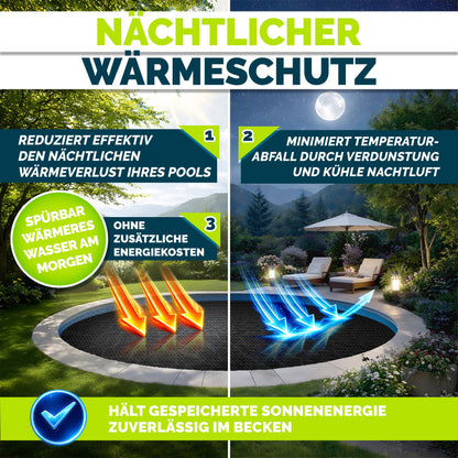 tillvex Pool Solarplane 400 µm, rechteckig, 732 x 366 cm, zuschneidbar
