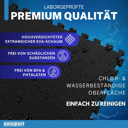 bonsport Whirlpool Unterlage rund 240 cm, Bodenschutzmatte schwarz