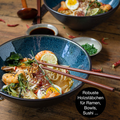Moritz & Moritz SOLID Ramen Schüssel Set Keramik - Blau