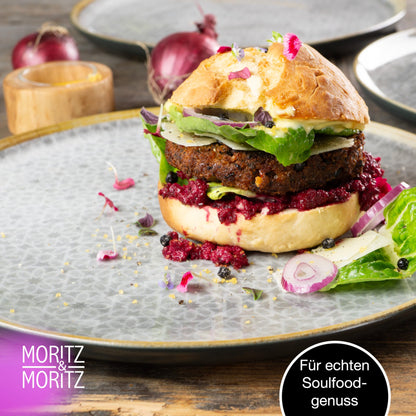 Moritz & Moritz TERRA 36-tlg Porzellan Geschirrset - Grau 12 Personen