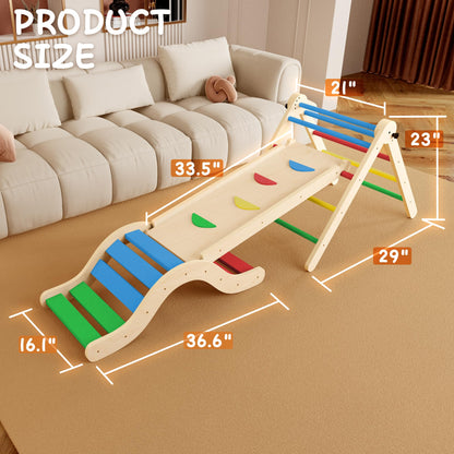 Montessori Klettergerüst 7-in-1 Indoor Spielset - Bunt