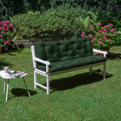 Beautissu Flair BR Outdoor Polsterauflage - 180x50x50 cm Dunkelgrün