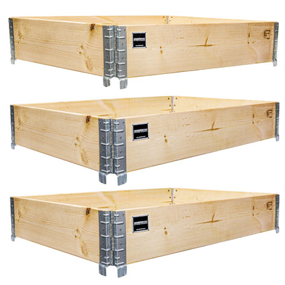 Schroth Home Hochbeet Palettenrahmen 120x80x20cm Fichtenholz 3er-Set