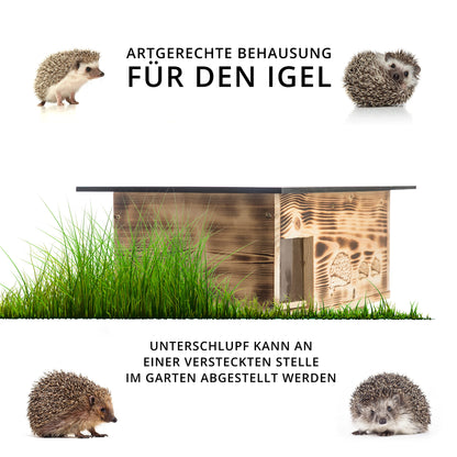 Woid Herz Igelhaus XXXL IG2 – Labyrinth & Rattenklappe gebrannt