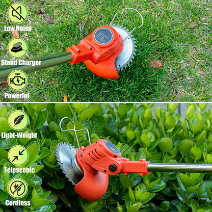 OUTIGO Akku-Rasentrimmer/Mäher 21V – Doppel-Akku Set