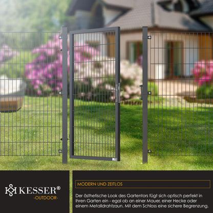 KESSER Gartentor Premium Zauntor 160x106cm Anthrazit