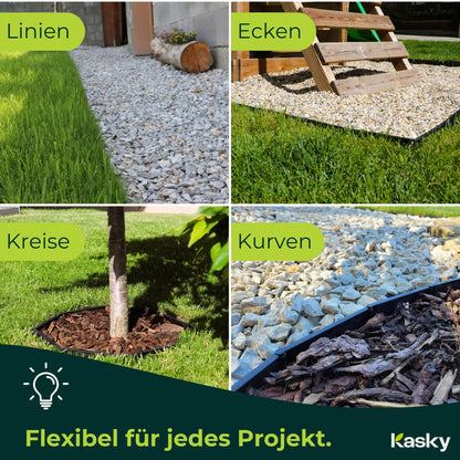 Flexible Rasenkante Kunststoff – Einsteckbar, Unsichtbar, 26,7m