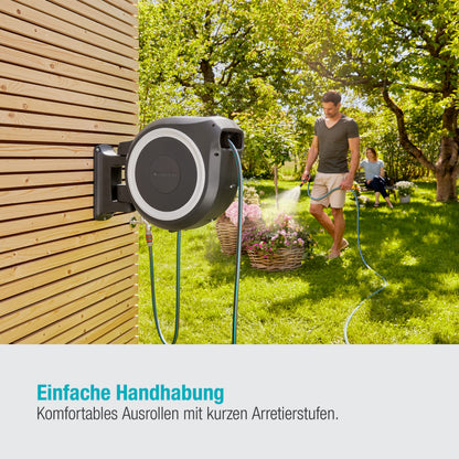 Gardena Wand-Schlauchbox RollUp XL, weiss, inkl. 35 m Schlauch