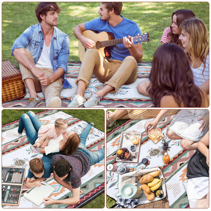 LARUTAN Picknickdecke Seattle, wasserdichte Stranddecke, 200 x 300 cm