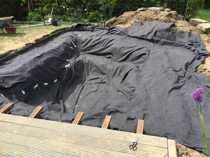 Aquagart Teichvlies Bodenschutz 300g/m² – 2m x 15m, Grau