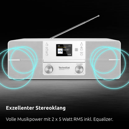 TechniSat Digitradio 371 CD BT Digitalradio Kompaktanlage - Weiss