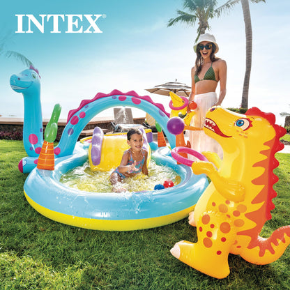 Intex Dinoland 57135EP Wasserspielcenter aufblasbar mit Rutsche