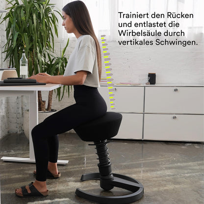 aeris Swopper Ergonomischer Bürohocker – Feder Standard, ohne Rollen