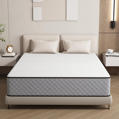 Matoresu Taschenfederkernmatratze 90x200 cm H2/H3 mit Memory Foam, 25 cm hoch, 7-Zonen-System
