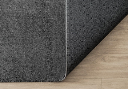 the carpet Relax Flauschiger Kurzflor Teppich - Anthrazit 240x340 cm