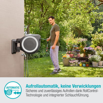 Gardena Wand-Schlauchbox RollUp XL, weiss, inkl. 35 m Schlauch