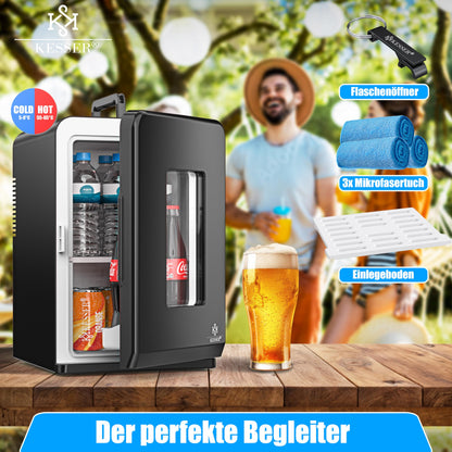KESSER® 2in1 Tragbarer Mini Kühlbox 15L Kühl- & Heizfunktion - Schwarz