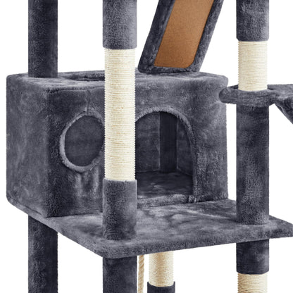 Yaheetech Katzenkratzbaum 206cm XXL deckenhoch - Dunkelgrau