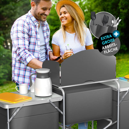 KESSER Outdoor Campingküche Campingschrank – Typ Big Grau