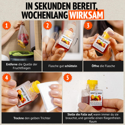 Super Ninja Fruchtfliegenfalle für den Innenbereich, 12er-Pack
