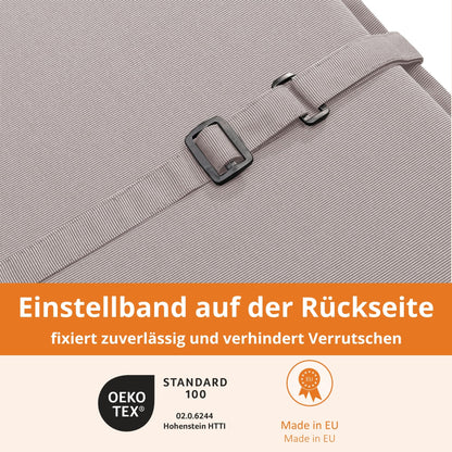 sleepling Liegenauflage für Gartenliege 190 x 58 cm, 6 cm dick, Taupe