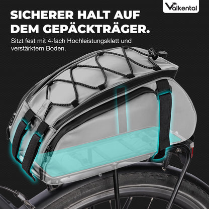 Valkental 3in1 Gepäckträgertasche mit Rucksackfunktion, 14 L