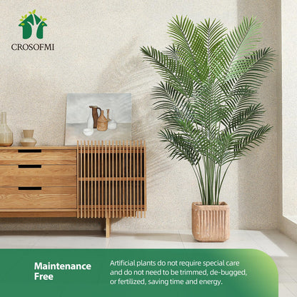 CROSOFMI Künstliche Palme 170 cm im Topf, Kunstpflanze für Wohnzimmer