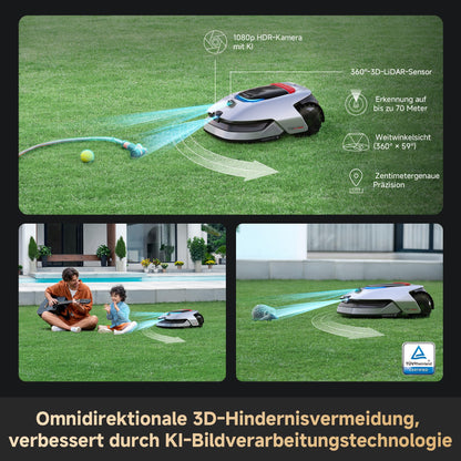Dreame A2 1200 Mähroboter ohne Begrenzungsdraht bis 1200 m²