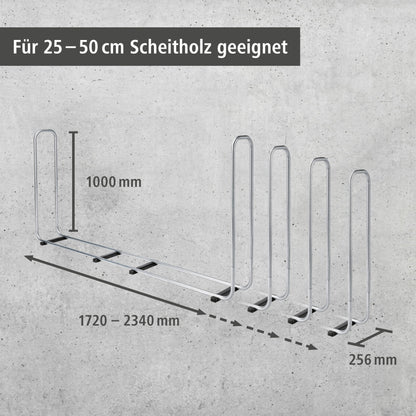 wolfcraft Stapelhilfe Brennholz 5122000 – Verstellbar Aussen