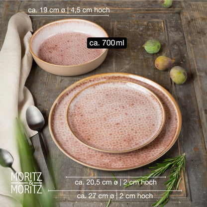Moritz & Moritz TERRA 18-tlg Geschirrset 6 Personen - Terracotta