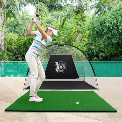 COSTWAY Golf Abschlagmatte 150x100cm inkl. Tees – Indoor/Outdoor
