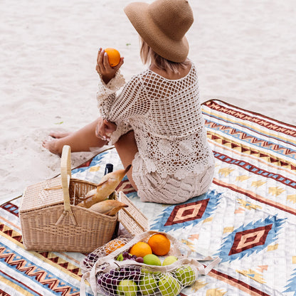 LARUTAN Picknickdecke wasserdicht 200x300 cm, faltbar mit Tragegriff