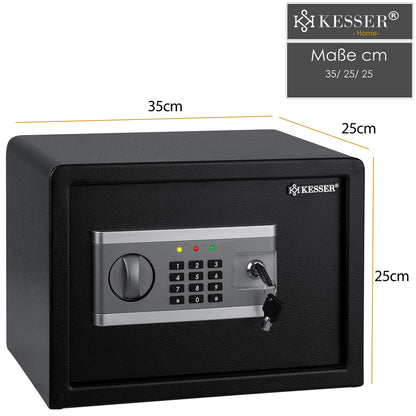 KESSER® Elektronischer Tresor Möbeltresor Zahlenschloss 35x25x25cm