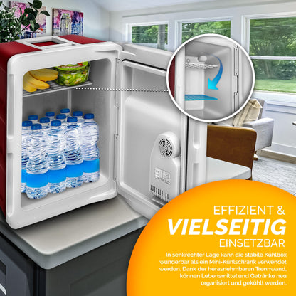 tillvex Kühlbox elektrisch 40L mit Rollen kühlt & wärmt Rot